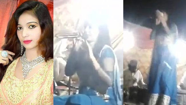 Clip nu ca si mang thai bi ban chet khi dang bieu dien hinh anh