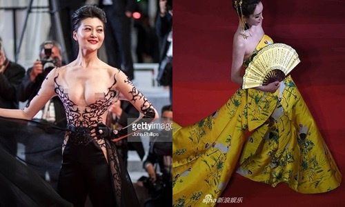 Sao nu mac phan cam, dong gia Pham Bang Bang nao loan tham do Cannes hinh anh