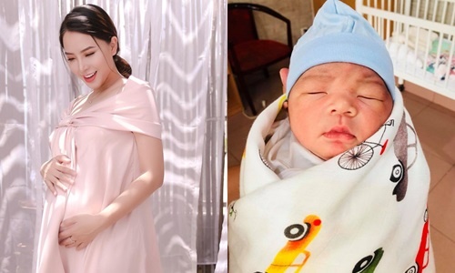 Thanh Dat, Hai Bang hanh phuc khoe anh con trai moi sinh hinh anh