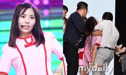 Nu ca si tre ngat xiu khi dang dien phai tam roi showbiz hinh anh