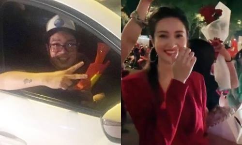 Dan sao Viet xuong duong 'bao dem' mung doi nha vao chung ket hinh anh