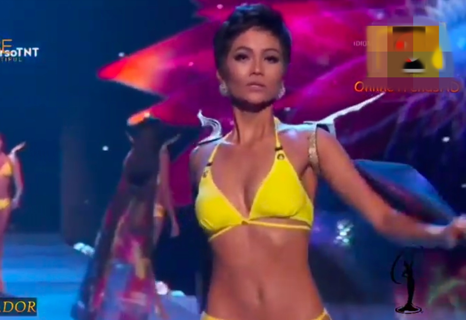 Clip H'Hen Nie toa sang trong phan thi bikini hinh anh