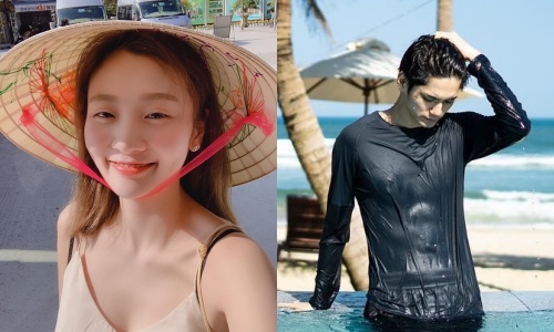 My nam, my nu Han Quoc khoe anh toi Viet Nam don Tet hinh anh