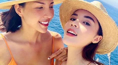 Hoa hau Ky Duyen noi loi yeu va de hinh nen dien thoai anh Minh Trieu? hinh anh