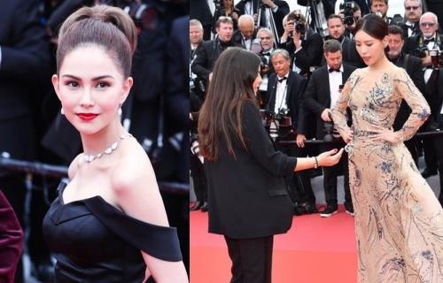 Sao nu Trung Quoc gia diec khi bi 'duoi kheo' tren tham do Cannes hinh anh