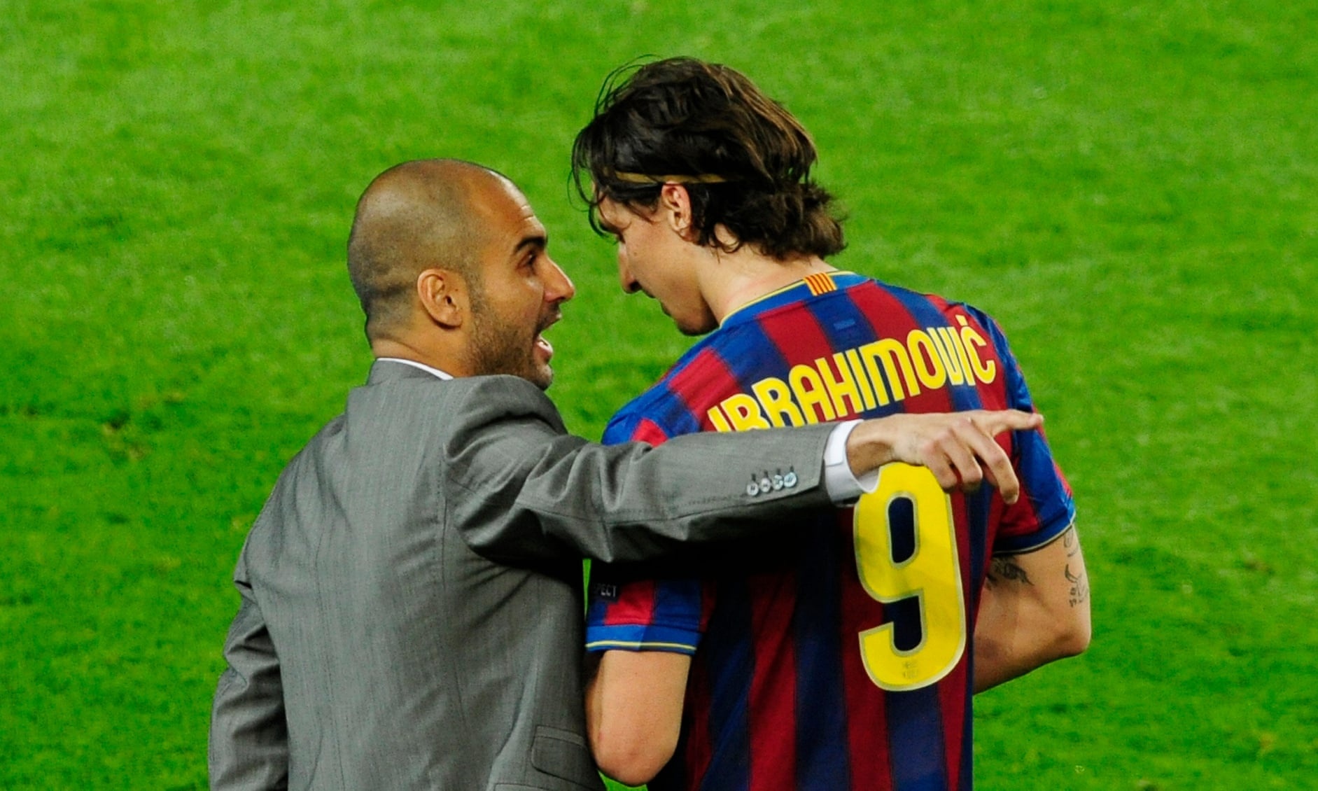 Zlatan Ibrahimovic,  Pep Guardiola,  Jose Mourinho,  Barca,  Barcelona anh 4