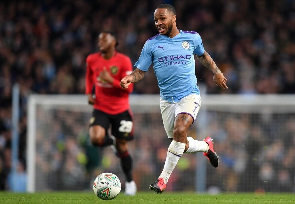Raheem Sterling,  Man City,  Man United,  MU,  Ole Solskjaer anh 1