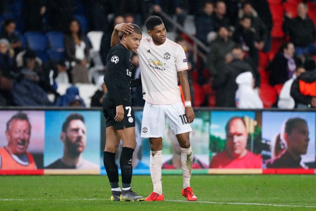Marcus Rashford,  Kylian Mbappe,  Man United,  MU anh 1