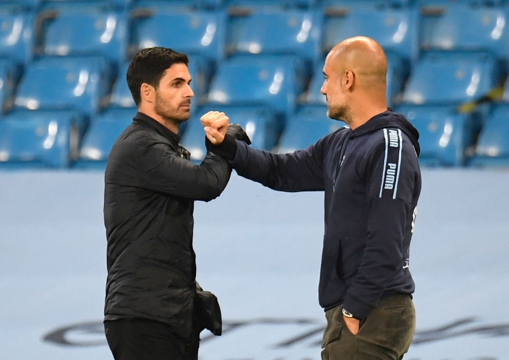 Mikel Arteta,  Pep Guardiola,  Man City vs Arsenal,  Arsenal,  Man City,  Premier League anh 4