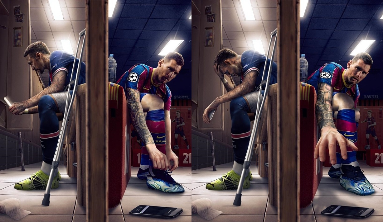 Neymar,  Lionel Messi,  Barcelona,  Paris Saint-Germain,  Champions League,  PSG vs Barca anh 4