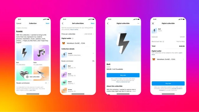 NFT duoc ban truc tiep tren Instagram hinh anh