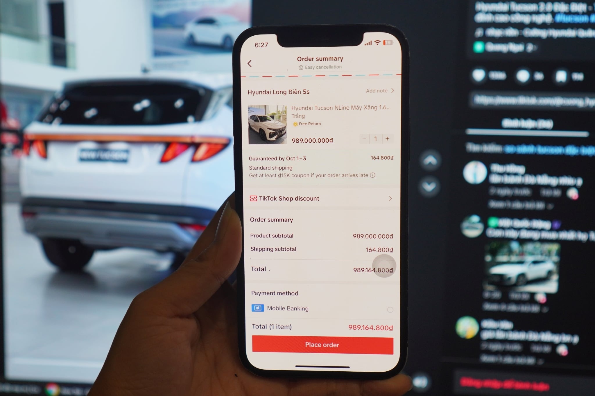 Ban oto tien ty tren TikTok Shop - nen tang noi khong cho phep hinh anh