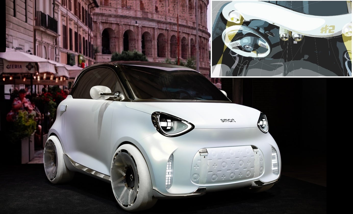 Xe dien mini Smart cua Mercedes ra mat, ngoai hinh khac la hinh anh