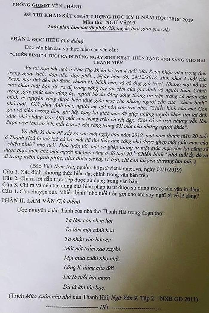 đề Ngữ văn ở Nghệ An ảnh 1 de Ngu van o Nghe An anh 1