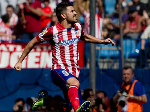 David Villa lap cong, Atletico Madrid thang lon hinh anh