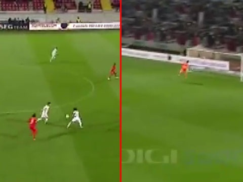 Sieu pham vuot bong tu giua san hinh anh