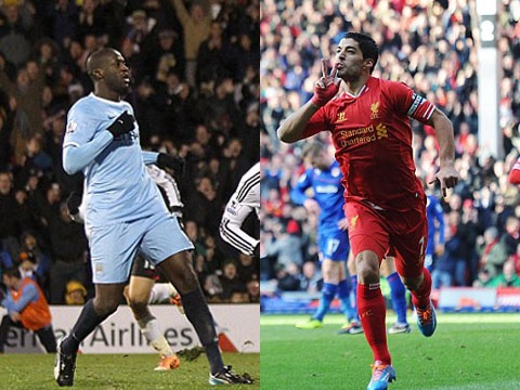 Hai ban thang tuyet dep cua Toure, Suarez hinh anh