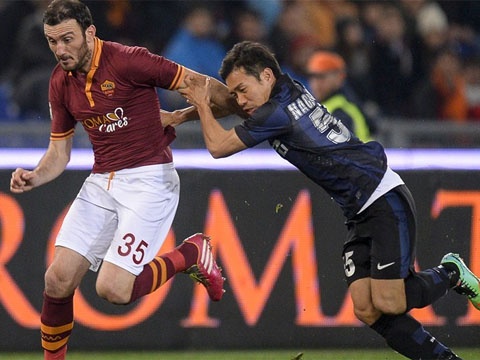 Clip Roma hoa 0-0 truoc Inter Milan hinh anh