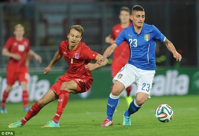 Nhiệm vụ của Veratti trong trận gặp Luxembourg chỉ là đưa bóng ra hai cánh