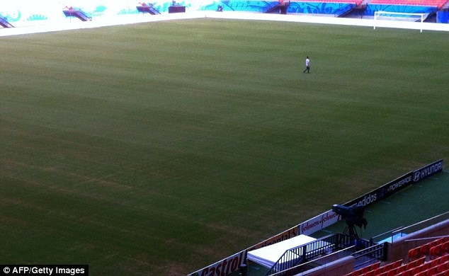 Thậm chí nhiều người gọi mặt sân Amazonia Arena trông giống như ruộng khoai tây hay sân bóng làng