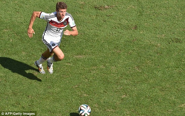 Thomas Muller là cầu thủ tích cực di chuyển nhất tại World Cup 2014. Ảnh: AP.