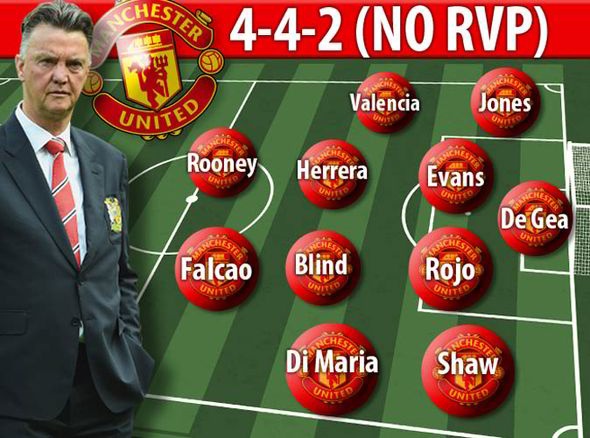 HLV Van Gaal hoàn toàn có thể học cách sử dụng sơ đồ 4-4-2 từ Sir Alex Ferguson. Ảnh: Express.