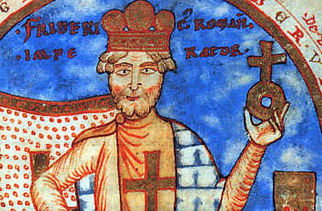 Hoàng đế La Mã Frederick I chết khi cưỡi ngựa vượt sông Saleph.