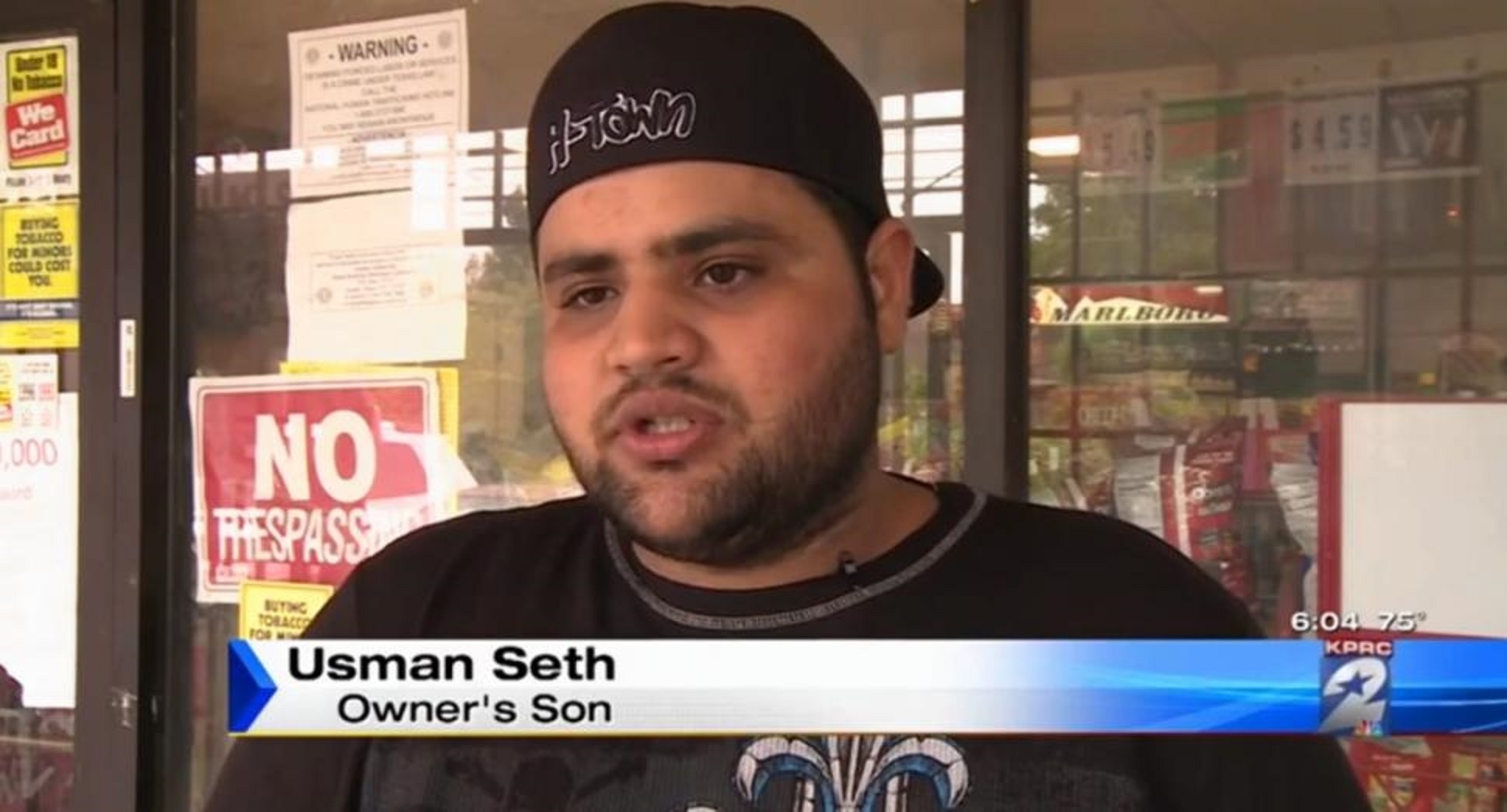 Usman Seth trả lời phỏng vấn tờ Houston Chronicle: “Gia đình và cuộc sống của chúng tôi nằm trong tay tôi. Tôi phải bảo vệ họ”. Anh cũng cho biết bọn tội phạm từng nhiều lần tấn công cửa hàng tiện lợi của gia đình anh. Ảnh: Houston Chronicle