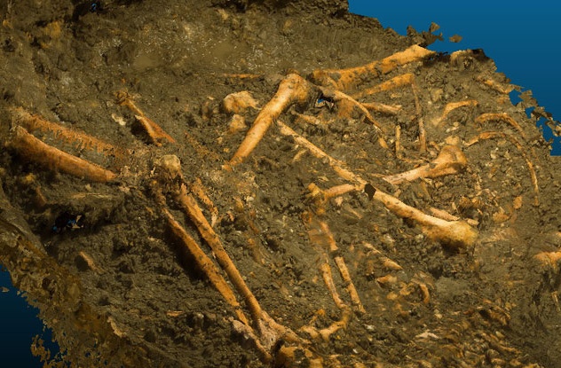 Một giếng cổ ở Pháp chôn hơn 20 bộ hài cốt. Ảnh: Captair