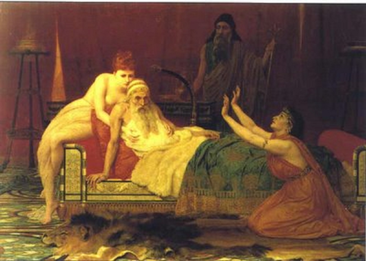 Vua David ngủ với trinh nữ để hồi xuân. Ảnh: Furtherandfaster