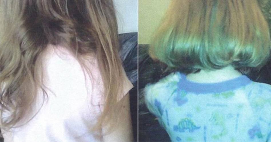 Lophan cắt tóc một bé gái 3 tuổi và nhận án phạt cắt tóc ngay tại phòng xét xử. Ảnh: