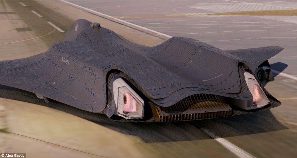 Bản đồ họa một siêu chiến đấu cơ khác do Brady thiết kế