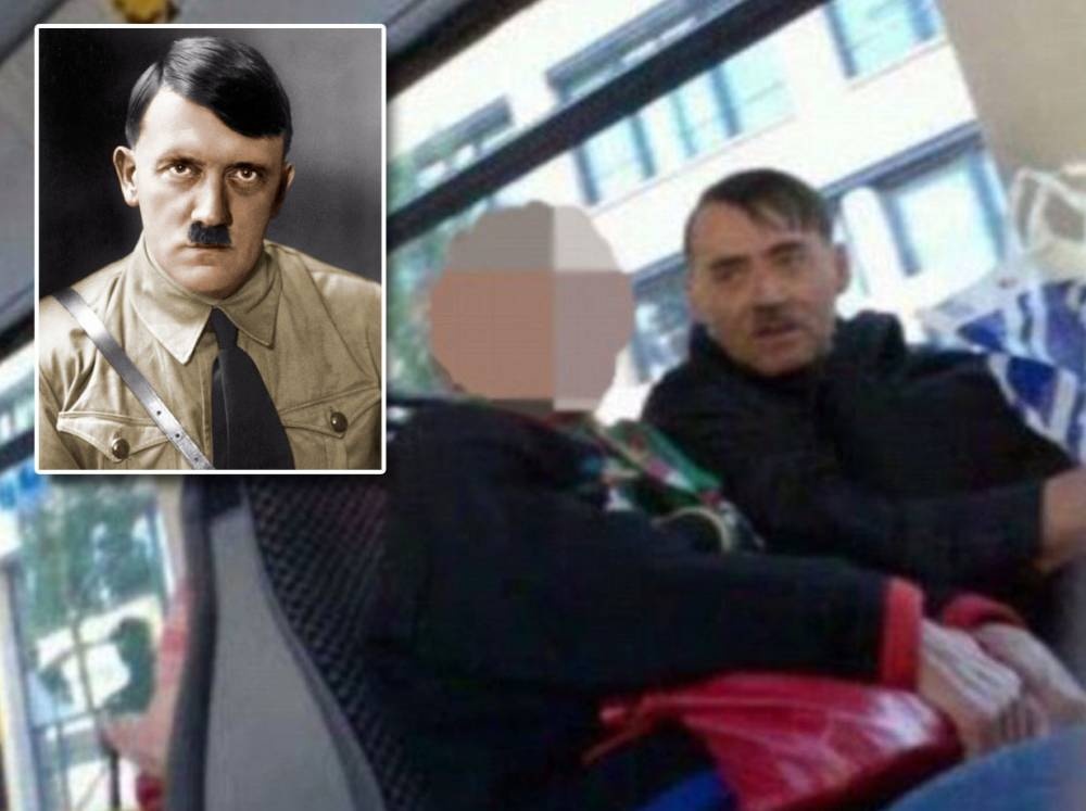 Kiem bon tien nho ngoai hinh giong trum phat xit Hitler hinh anh