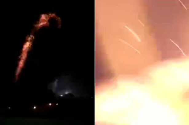 Phao hoa lao thang vao nha dan hinh anh