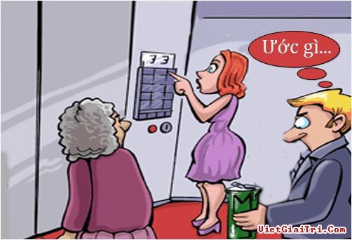 Doc chieu cua vo trong thang may hinh anh