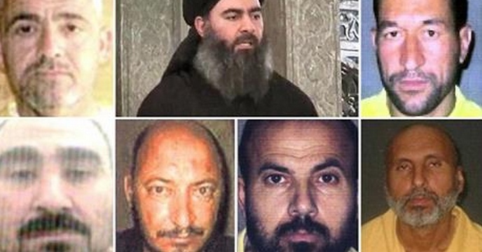 Al-Baghdadi, thủ lĩnh của IS, từng gặp nhiều quan chức phục vụ chính quyền Tổng thống Hussein khi còn ở trong tù và lôi kéo họ tham gia tổ chức khủng bố. Ảnh: AFP