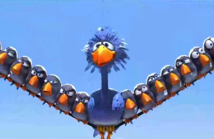 Dan chim gap hoa vi ke khac loai hinh anh