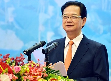 Thủ tướng Nguyễn Tấn Dũng phát biểu chỉ đạo tại Đại hội Thi đua yêu nước ngành ngoại giao. Ảnh: VGP/Nhật Bắc