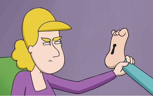 Lo khoa o ban chan hinh anh