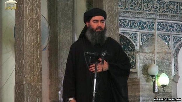 thủ lĩnh Nhà nước Hồi giáo Abu Bakr al-Baghdadi. Ảnh: Al- Furqaan Media
