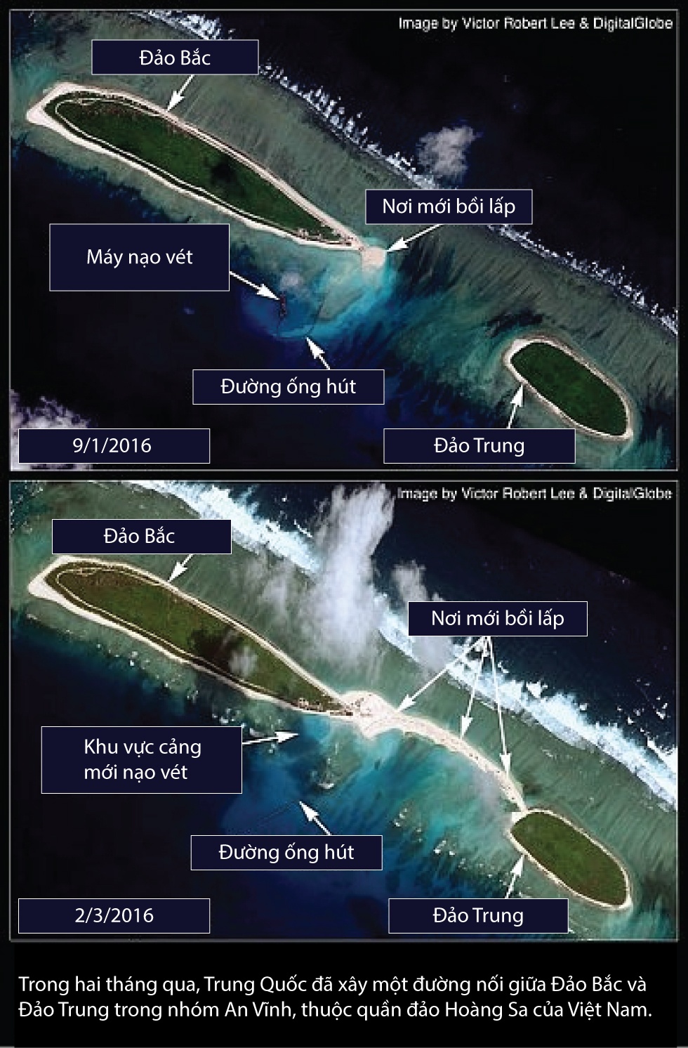 Trung Quoc mo rong boi dap o Hoang Sa anh 1