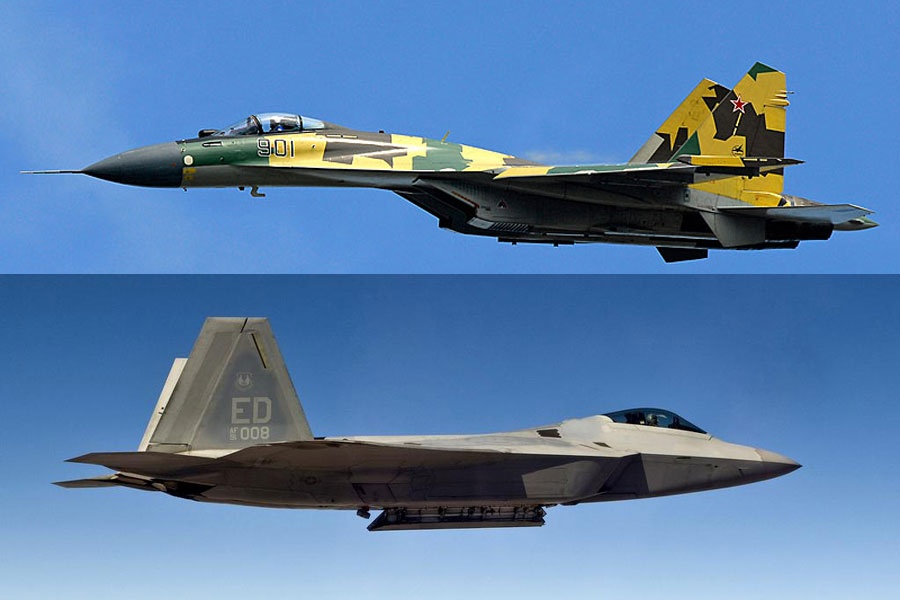Su-35 doi dau F-22, chien dau co nao uu the hon? hinh anh