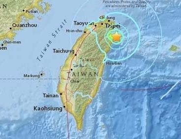 Dong dat manh rung chuyen Dai Loan hinh anh