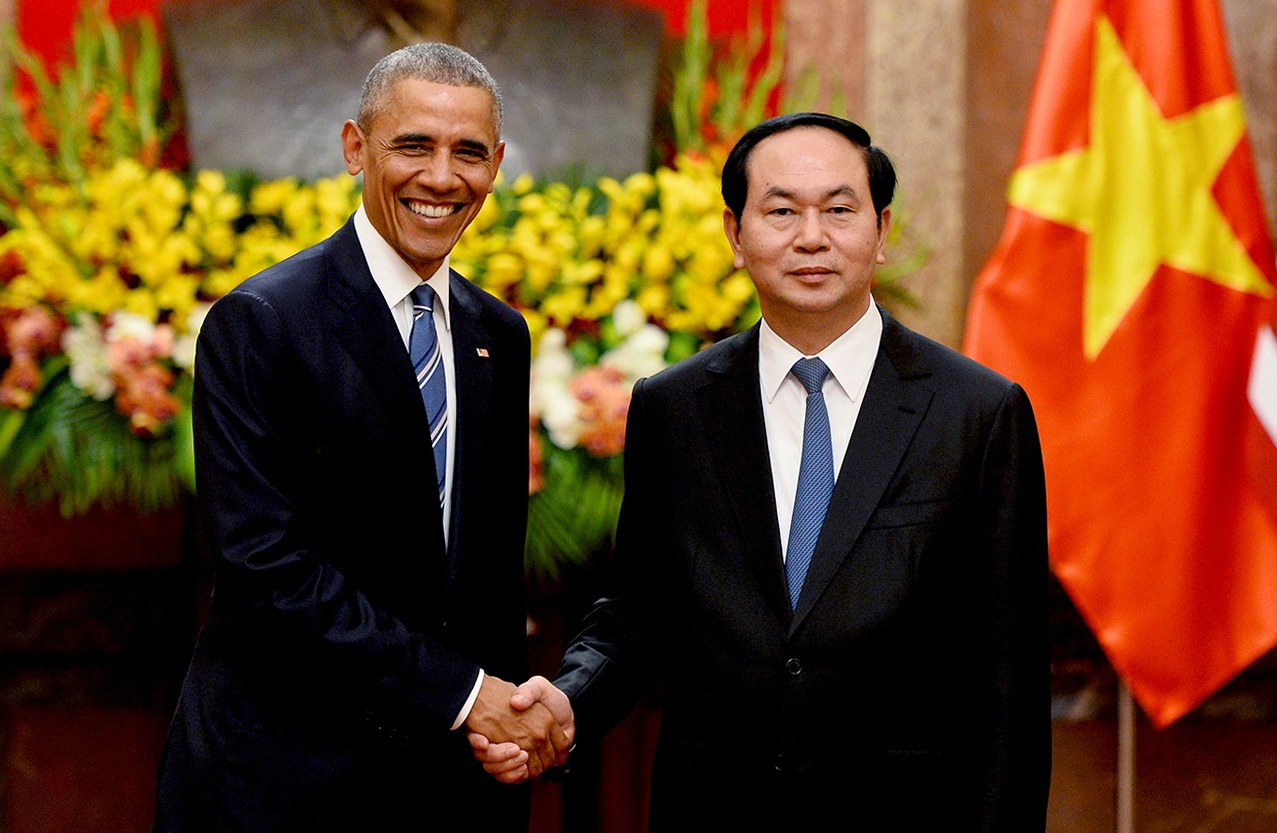 Chu tich nuoc tiep don trang trong Tong thong Obama hinh anh