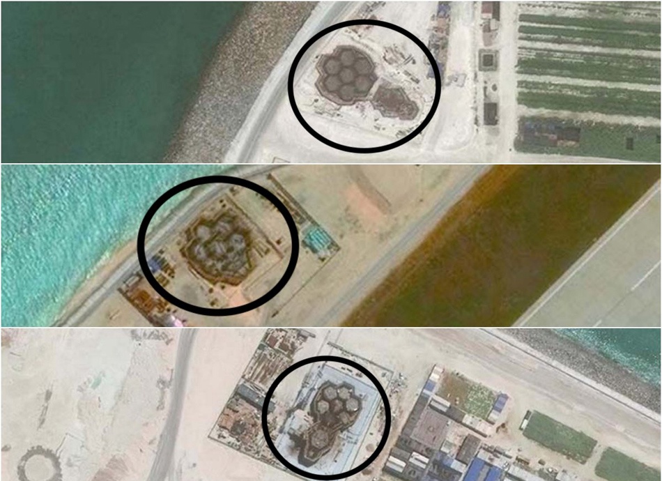 Trung Quoc xay dung cau truc ky la trai phep o Truong Sa hinh anh