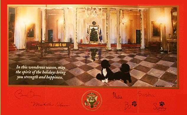 Dân mạng nức lòng khen thiệp Giáng sinh nhà Obama ảnh 8 Dan mang nuc long khen thiep Giang sinh nha Obama anh 8