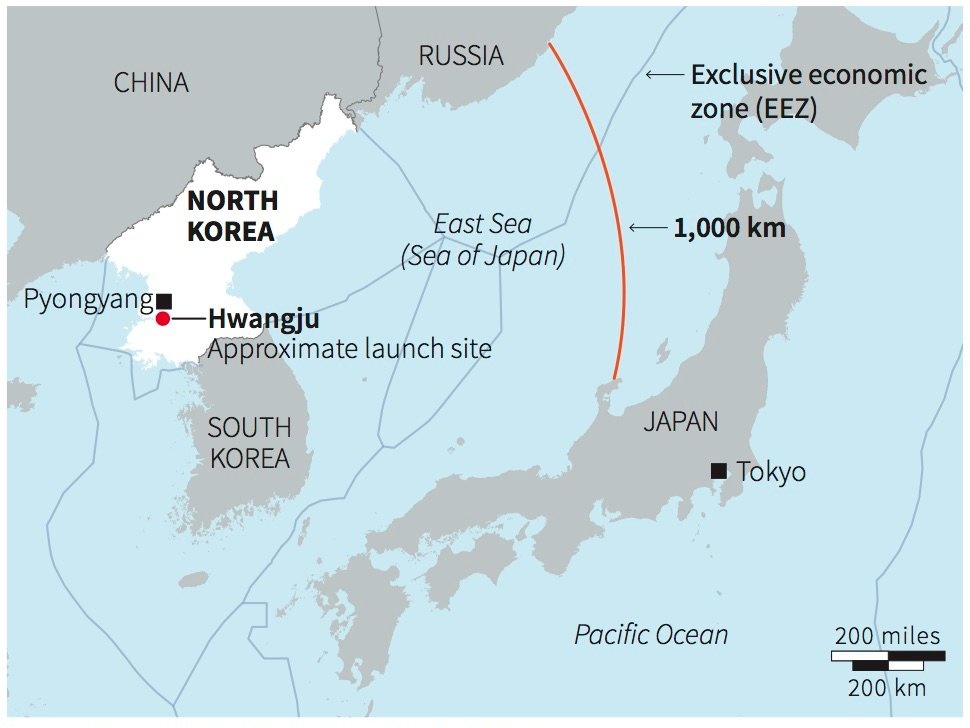 Triều Tiên phóng tên lửa ra biển ảnh 2 Trieu Tien phong ten lua ra bien anh 2