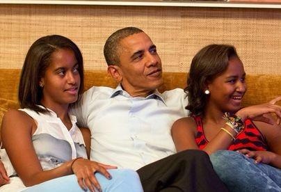 Tong thong Obama khong can con gai nhap ngu hinh anh