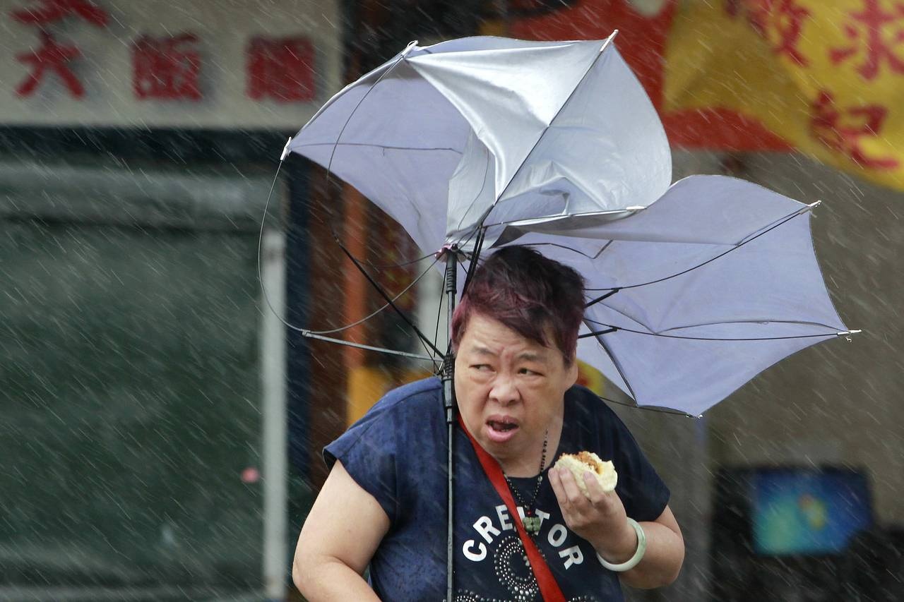 Nguoi phu nu an banh bao trong bao Megi vao top anh tuan hinh anh