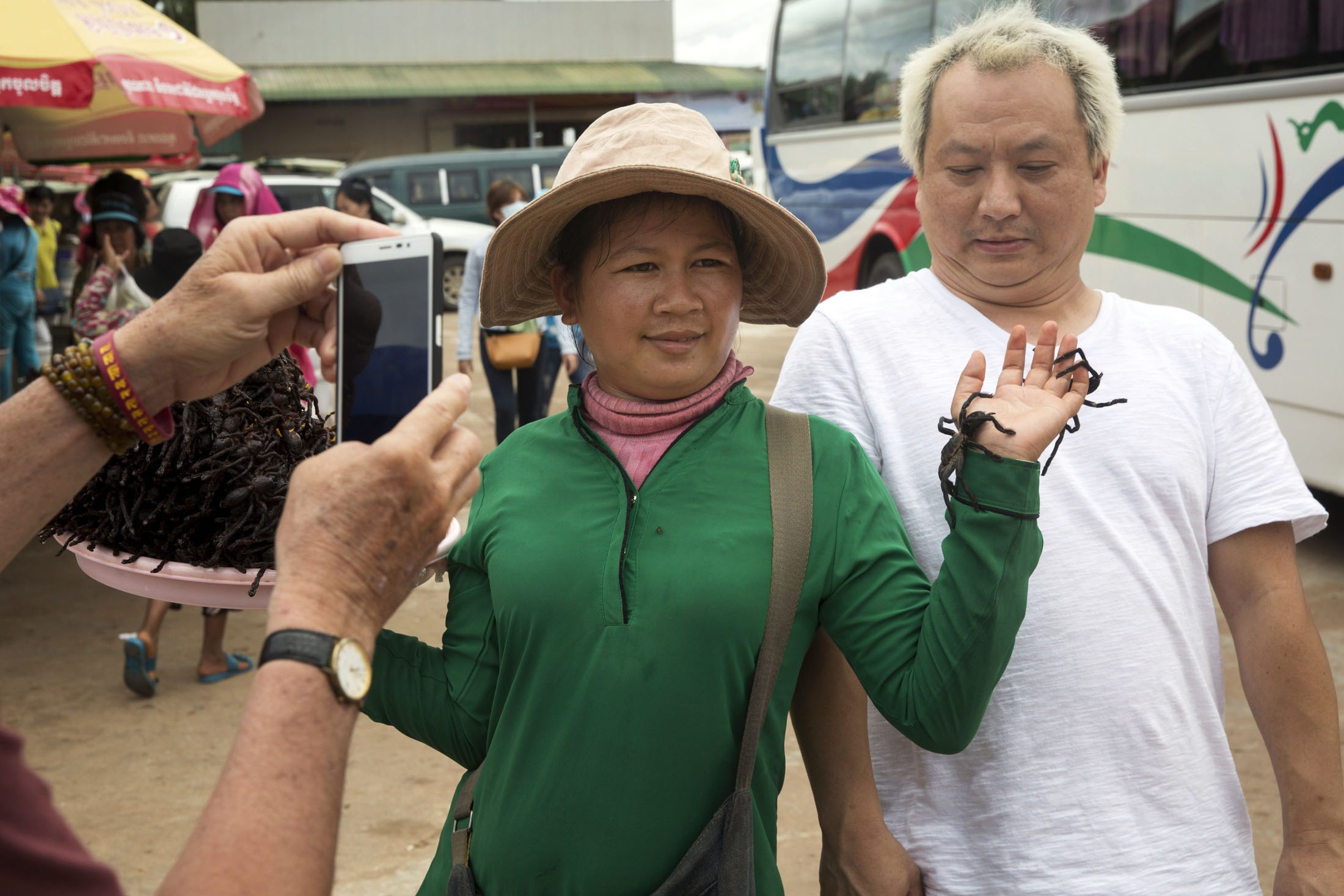 Nghề săn nhện vằn làm đặc sản ở Campuchia ảnh 11 Nghe san nhen van lam dac san o Campuchia anh 11